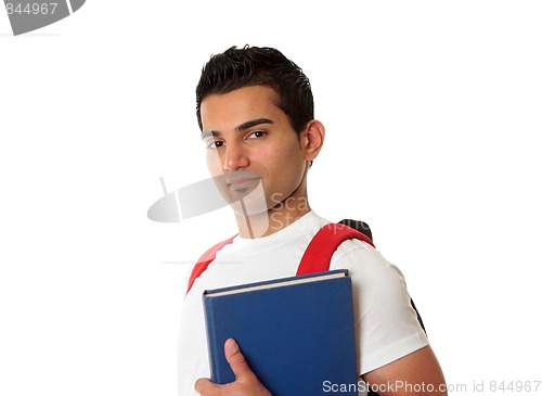 Image of Student wearing a backpack 