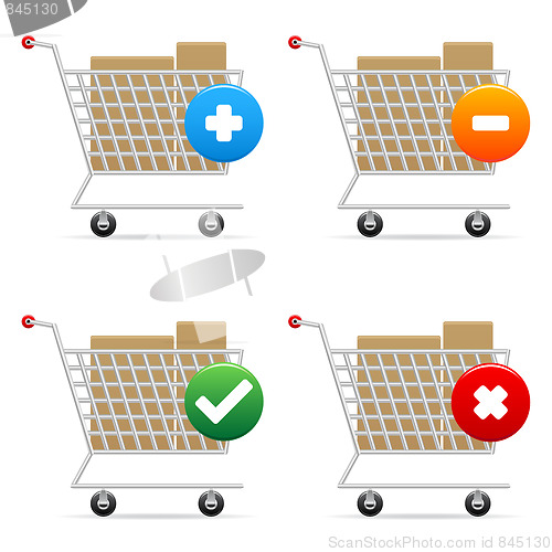 Image of Shopping carts icons