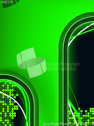 Image of Green Neon Background with Copyspace