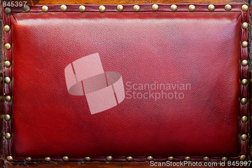 Image of Red leather back