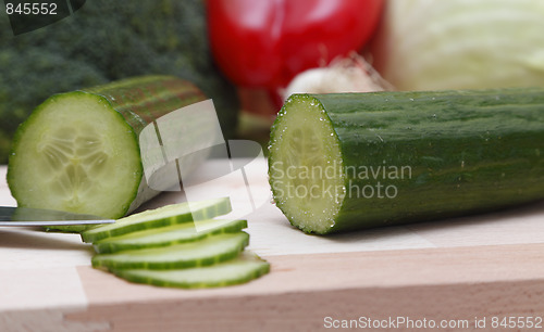 Image of Sliced cucumber