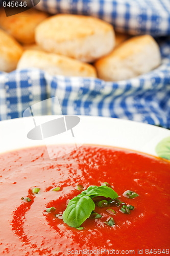 Image of Tomato Soup with Homemade Biscuits