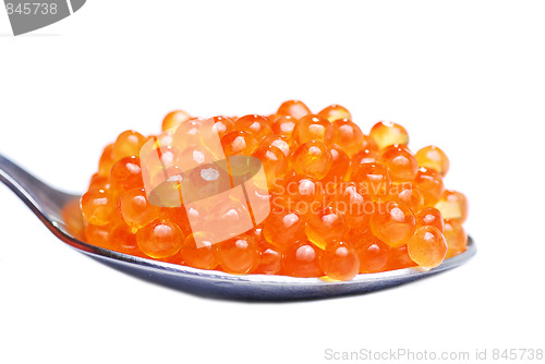 Image of Red caviar in spoon