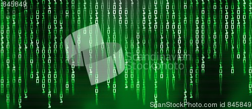 Image of Binary code, data steam