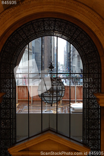 Image of View through library window