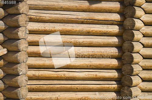 Image of background with old wooden beam wall