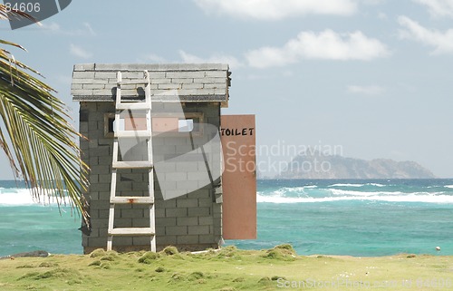 Image of outhouse by the sea 398