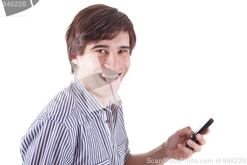 Image of man on the phone