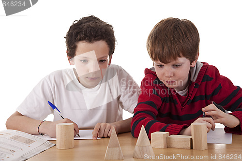 Image of Two students in math´s class