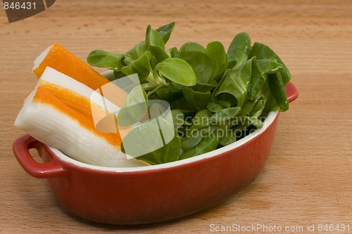 Image of surimi and salad