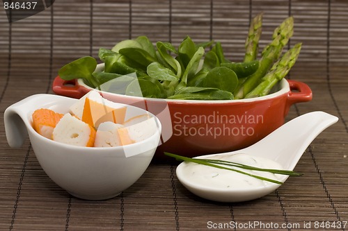 Image of surimi and salad