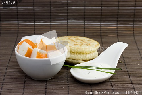 Image of surimi and tzatziki