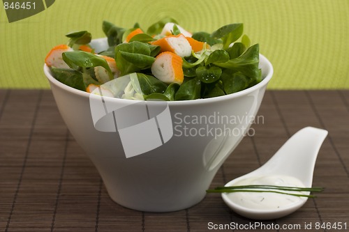 Image of salad surimi and tzatziki