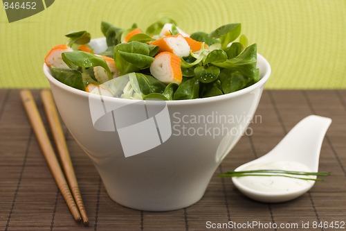 Image of salad surimi and tzatziki