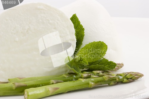 Image of bufala and asparagus