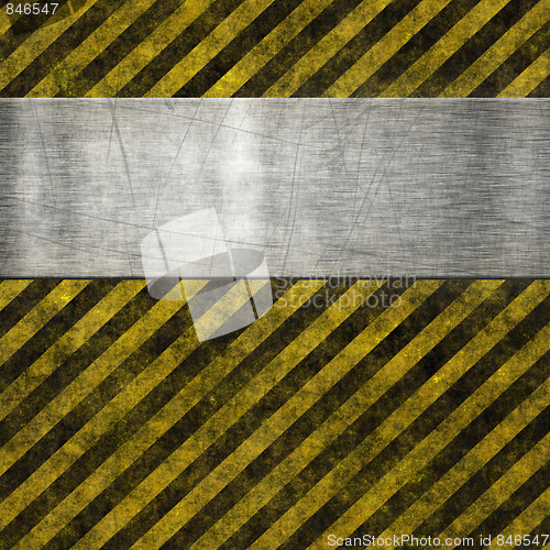 Image of old metal hazard background