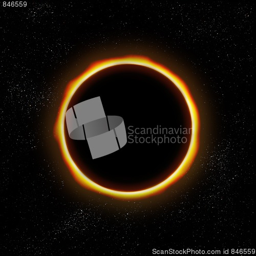 Image of total eclipse in space