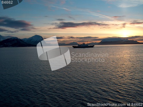Image of Ferry sunset