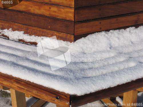 Image of Bench with snow