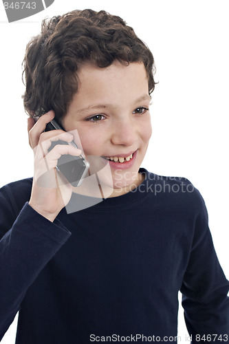 Image of young man on the phone