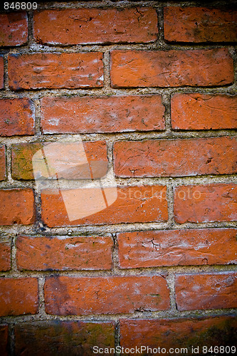 Image of Bacground of red brick wall