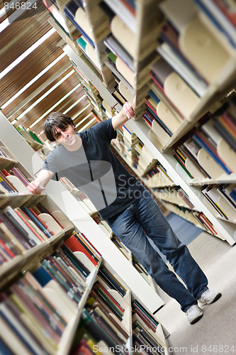 Image of Young Man at the Library