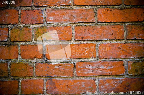 Image of Bacground of red brick wall