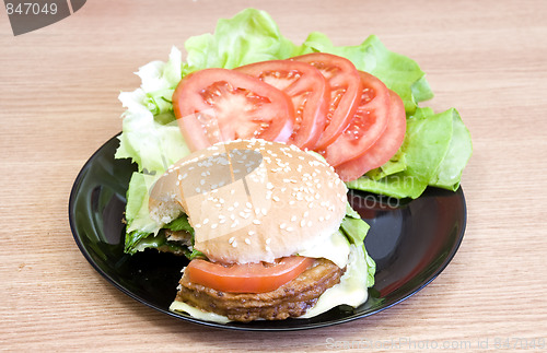 Image of bite of burger