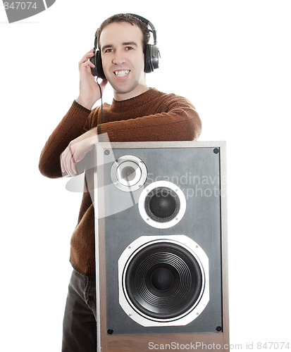 Image of Man Listening To Music