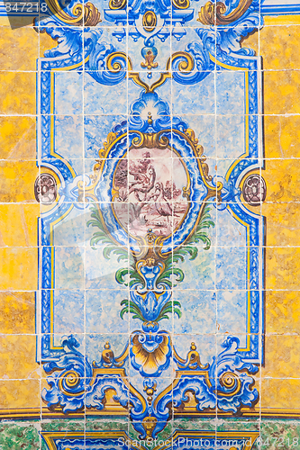 Image of Vintage tiles from Lisbon, Portugal.