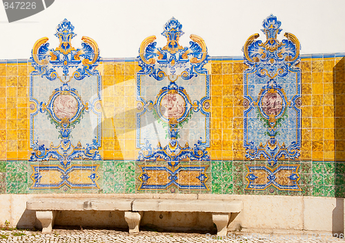 Image of Vintage tiles from Lisbon, Portugal.