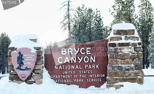 Image of Bryce canyon National Park entrance