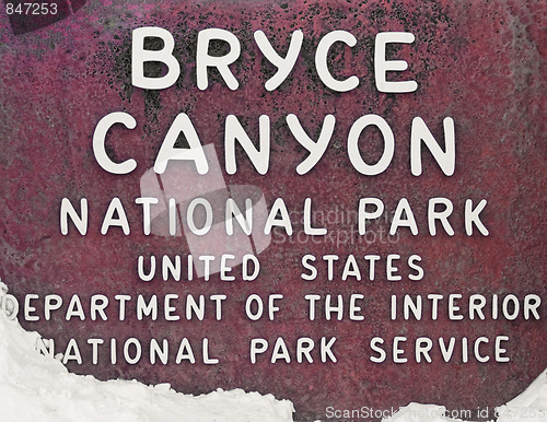 Image of Bryce canyon National Park entrance