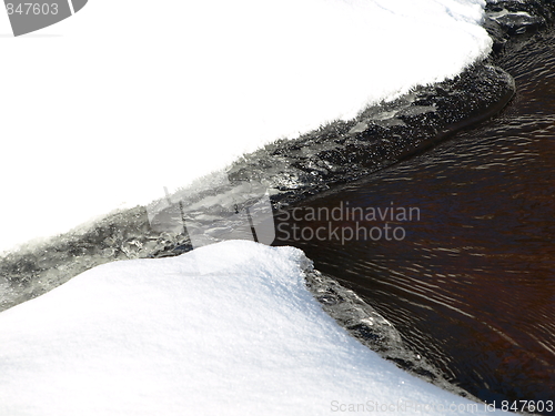 Image of Winter water and snow.