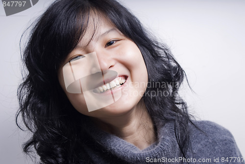 Image of Young woman smile