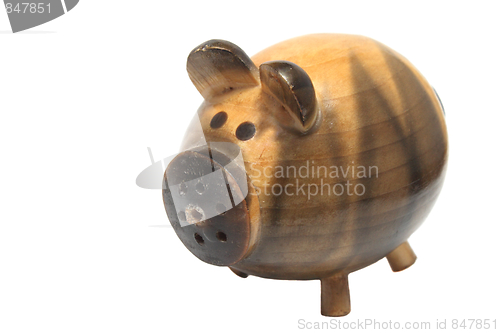 Image of Pig shaped salt shaker on white background