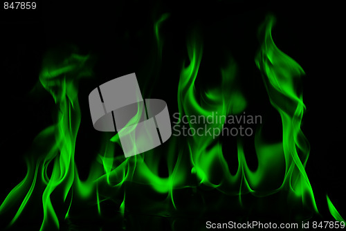 Image of green fire flame