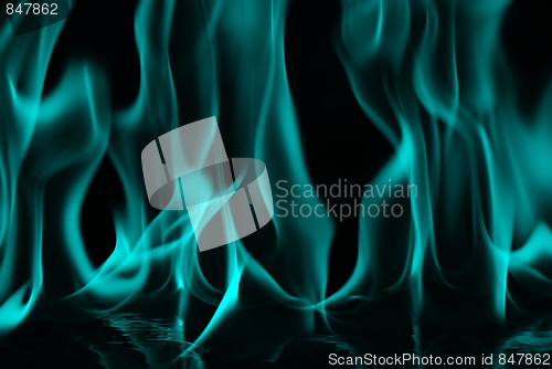 Image of blue fire flame