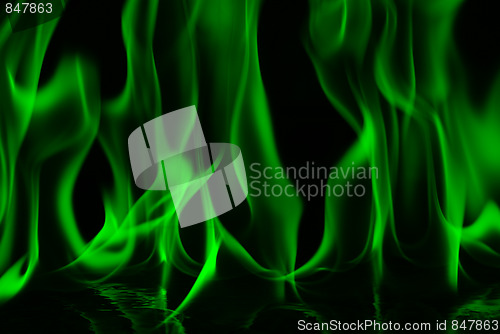 Image of green fire flame