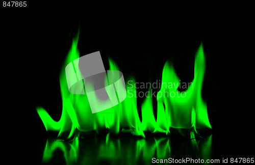 Image of green fire flame