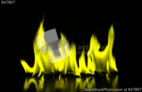 Image of yellow fire flame