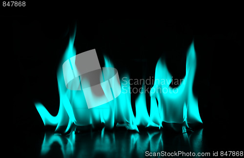 Image of blue fire flame