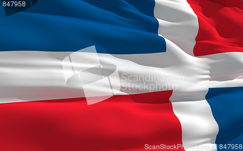 Image of Waving flag of Dominican Republic