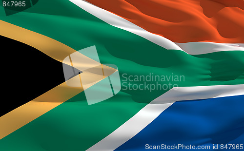 Image of Waving flag of South Africa