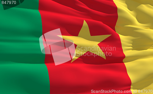Image of Waving flag of Cameroon