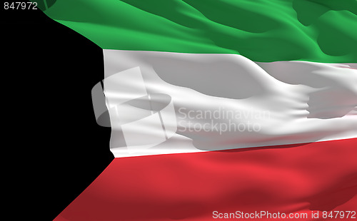 Image of Waving flag of Kuwait