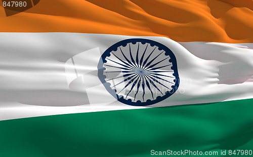 Image of Waving flag of India