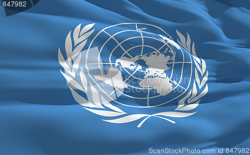 Image of Waving flag of United Nations