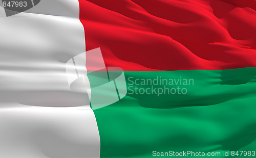 Image of Waving flag of Madagascar