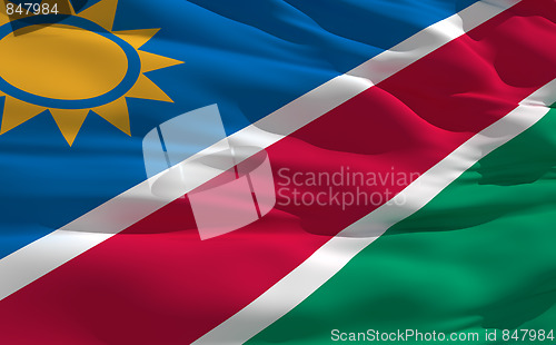 Image of Waving flag of Namibia